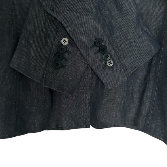 TALBOTS LINEN ONE BUTTON JACKET 4 - Picture 5 of 8